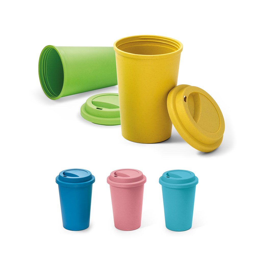 94691_set-7 BACURI. Copo para viagem em fibra de bambu (60%) e PP (40%) (450 mL) - Imagem 1
